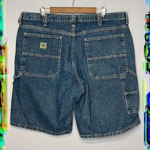 Lee Dungarees Mens Blue Carpenter Cargo Denim Shorts Size 42